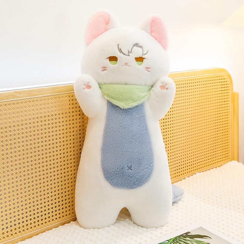 Siamese Cat Plush Toy Long Animal Pillow Gift For Kids And Teens