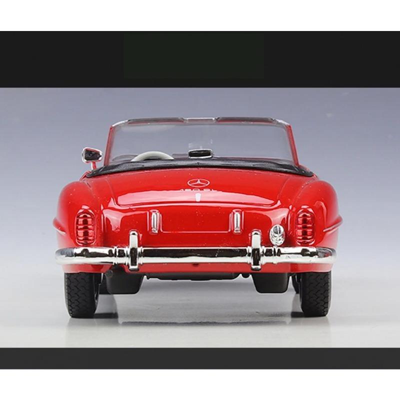 WELLY 1/24 1955 Mercedes-Benz 190 SL Alloy Roadster Sports Car Model Diecast Metal Classic Retro Old Car Vehicle Model Kids Gift