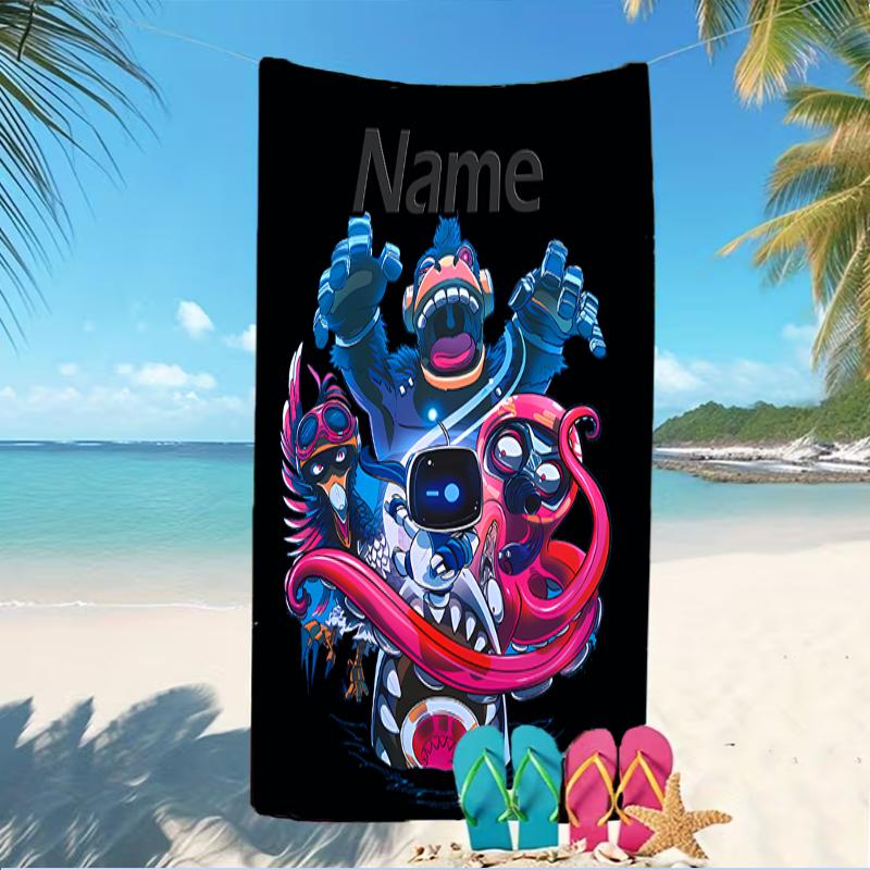 Customizable Personalized Beach Towels Astro Bot Themed designs.Suitable for the Beach, Yoga, Sports;ideal As Beach Accessories