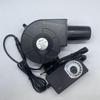 Турбінний вентилятор 12В/5В з живленням від USB для BBQ та дров'яної печі з подвійним кульковим підшипником