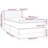 3130997 vidaXL Lit à sommier tapissier et matelas Gris clair 90x200 cm Velours