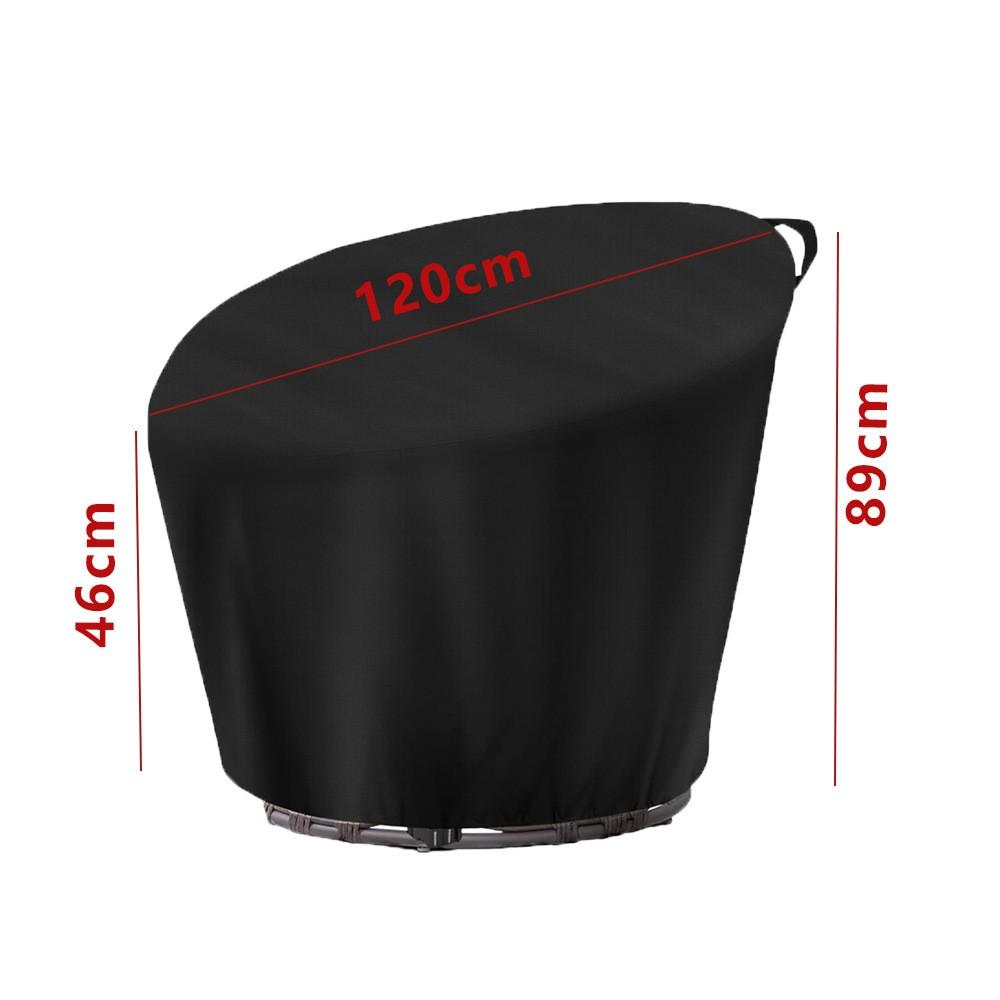 

Easy Maintenance Outdoor Chair Cover Papasan Chair Cover Black 120*46*89cm