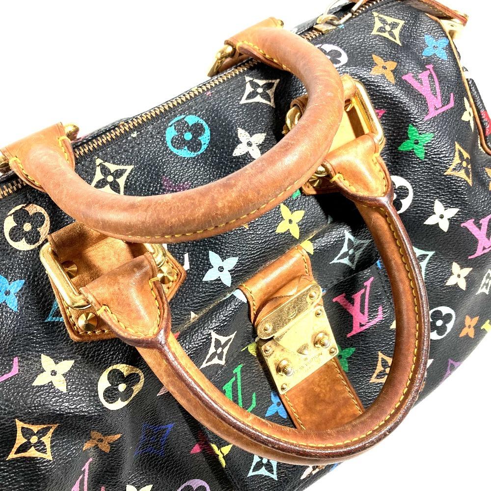 Louis Vuitton M92642  MonogramMulticolore Speedy30 Hand Bag Noir Black