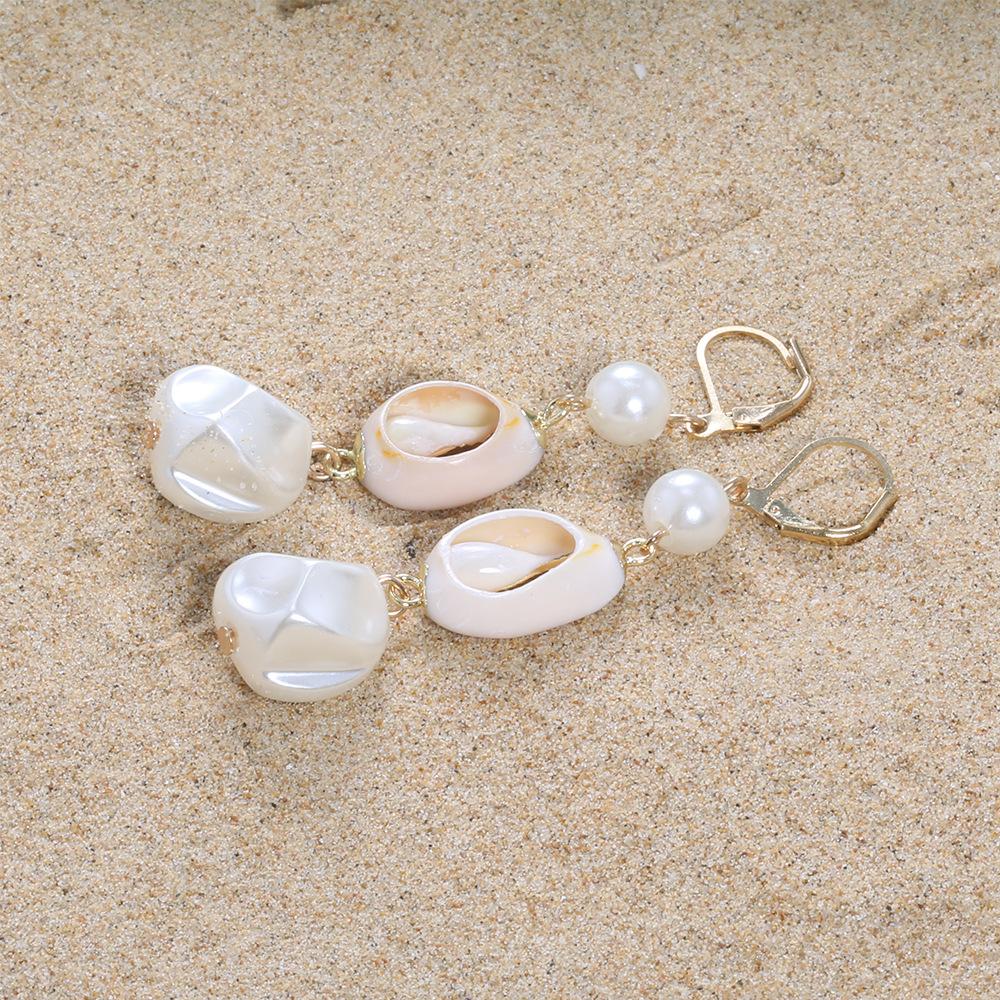 

Женские серьги, европейские и американские ретро-ювелирные изделия, серьги-ракушки, летние простые темпераментные серьги-ракушки, женские серьги