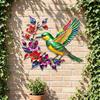 Decorazione Artistica da Parete Colibrì in Metallo 3D per Proprietari di Casa, Soggiorno, Giardino, Patio