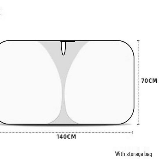 Compact Rear Window Sunshade Umbrella - Heat Insulation & Light Blocking for Cars