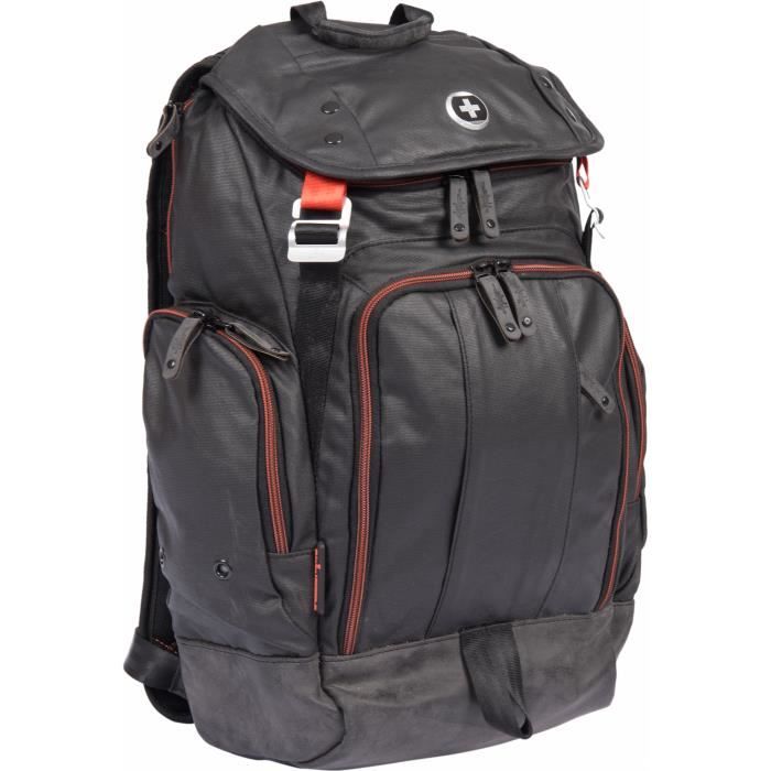 Sac à dos - SWISS DIGITAL - Touch Kid'abord - Noir - Technologie Touch - Ultra-connecté