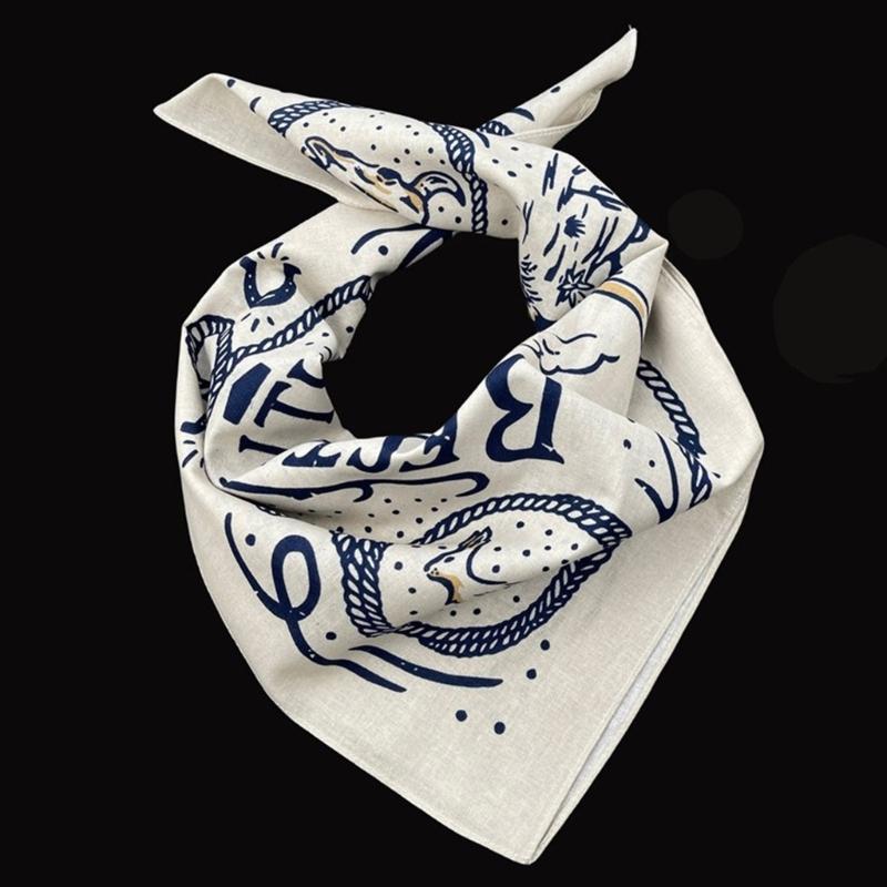 Hip Hop Hair Scarves Wrap Wild Western Pattern Headwraps Exquisite Head Kerchief Head Scarf Head Scarf Photo Props