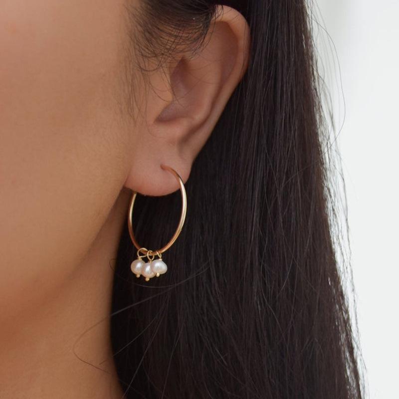 

St. Delan Baroque Freshwater Pearl Irregular Ear Cuffs - Simple and Unique Earrings