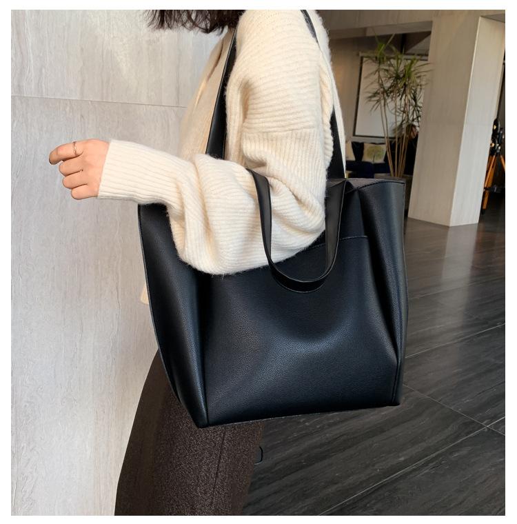 Large Capacity Simple Women's Bag 2024 New Trendy Fashion Handbag Shoulder Bag Atmospheric Tote Bag