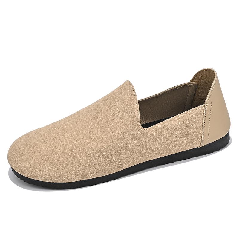 

Мужские лоферы без шнуровки с мягкой подошвой, удобные для ходьбы с круглым носком, дышащие, модные, повседневные, на плоской подошве для улицы, нескользящие, летние, основные 44 коричневый