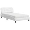 VidaXL Lit avec matelas blanc 100x200 cm similicuir 3208704