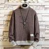 sweater New Winter Striped Turtleneck Sweater