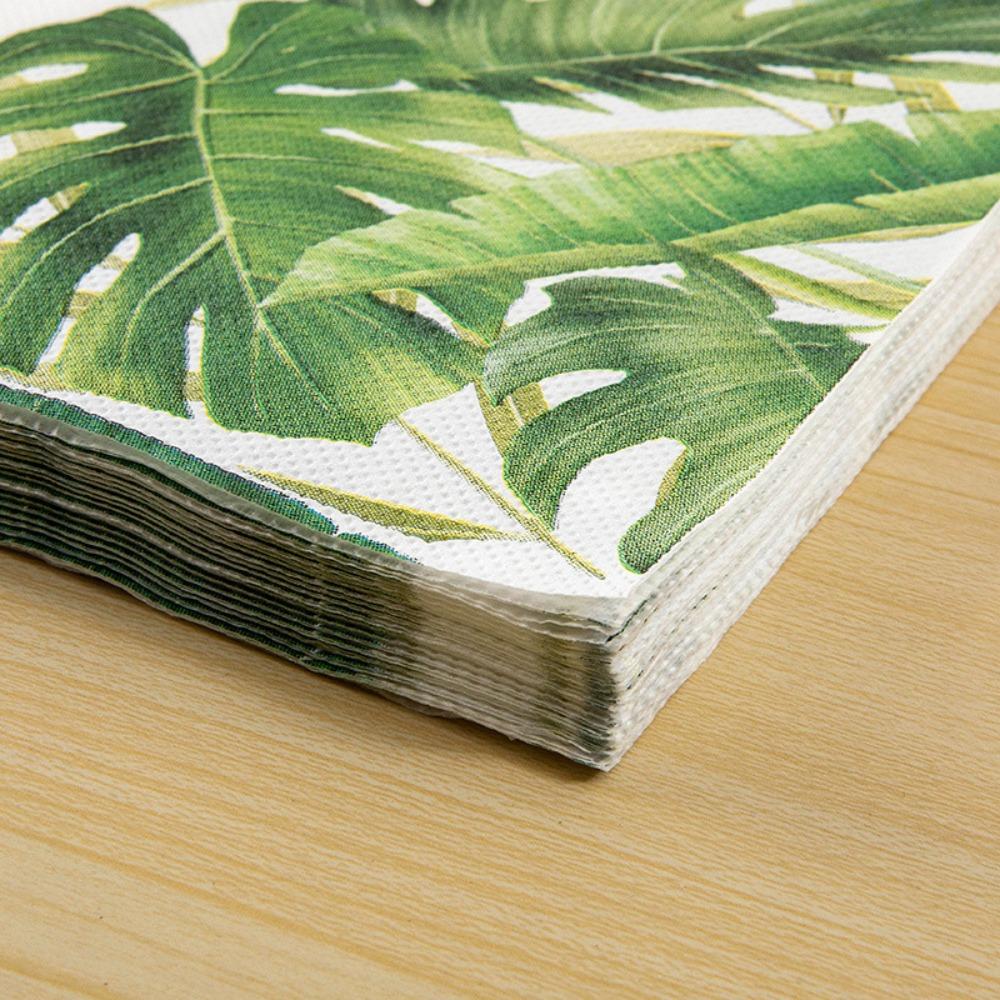 40PCS Thickened Paper Towels Disposable Tissue Flower Printed Paper Napkin  Wedding