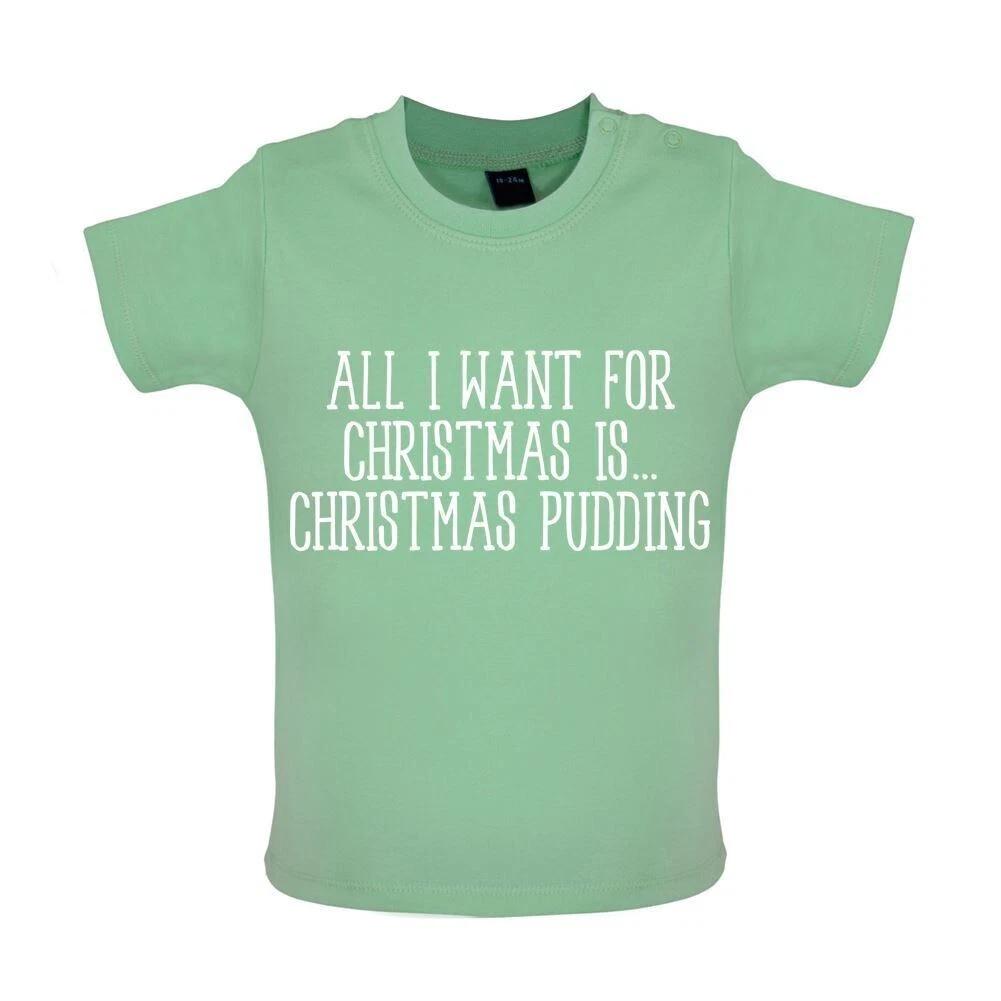 All I Want For Christmas Is Christmas Pudding - Baby/Romper - Funny 120