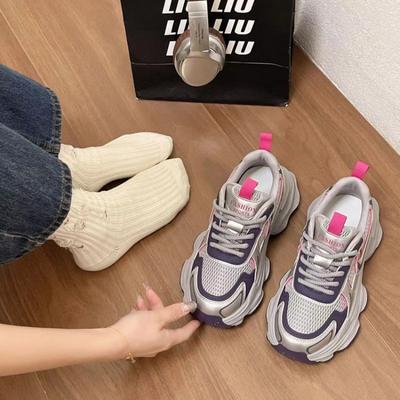 Modne buty dla taty Deskorolka Damskie Platforma Trampki Płaskie Outdoor Wygodne Buty sportowe do biegania Buty tenisowe Damskie Trend 2024