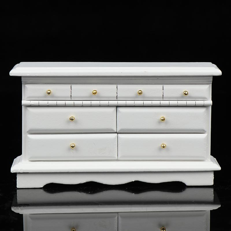 1:12 Dollhouse Miniature Bedroom Side Cabinet Dresser Furniture Accessories