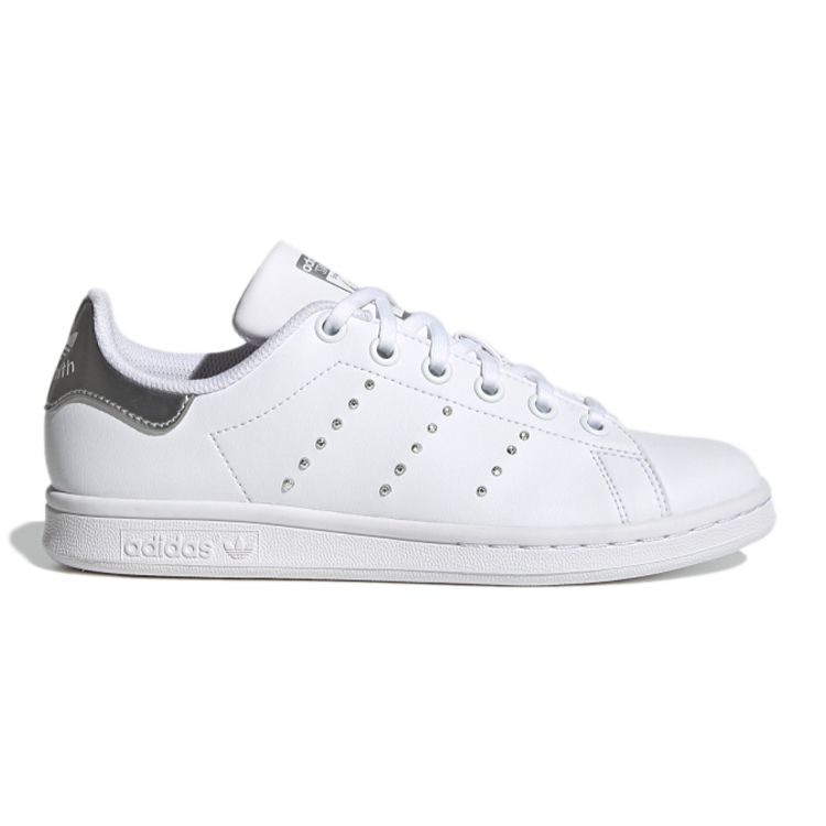 Adidas Originals J Comfortable Durable Low-Top Skate Shoes Kids Sneakers White Silver FW0745