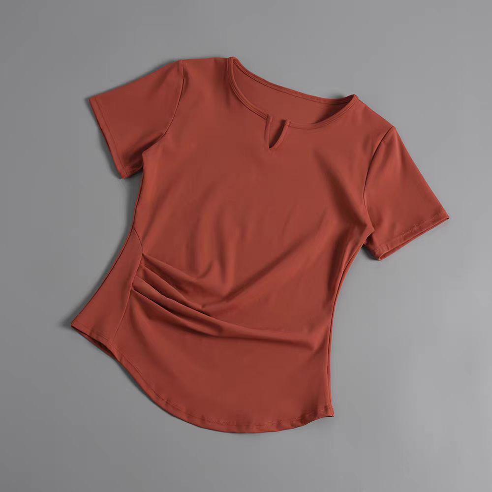 Women's Slim Fit Breathable Sports T-Shirt - Short Sleeve Yoga & Running Top for Spring/Summer