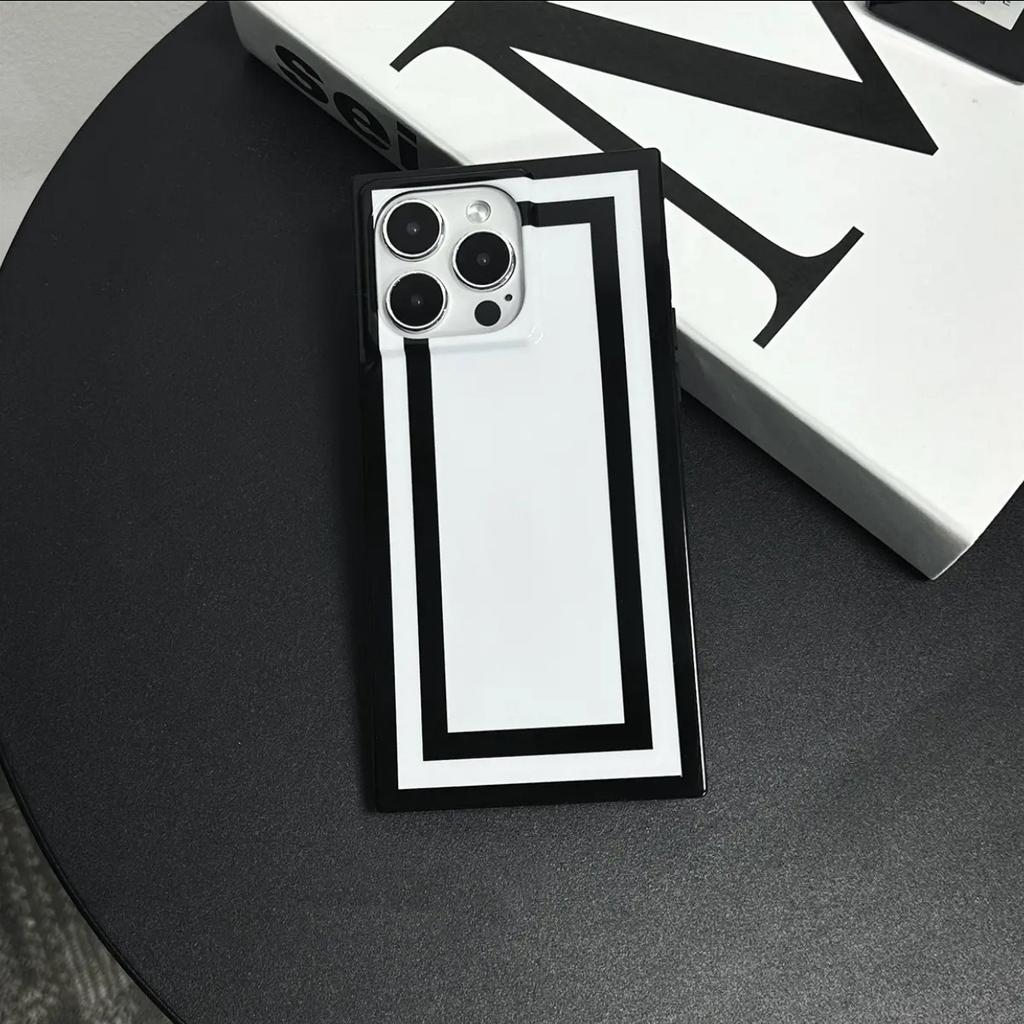 High-value simple square, suitable for Apple 16/17Pro mobile phone case iPhone1513 striped 12 soft 14