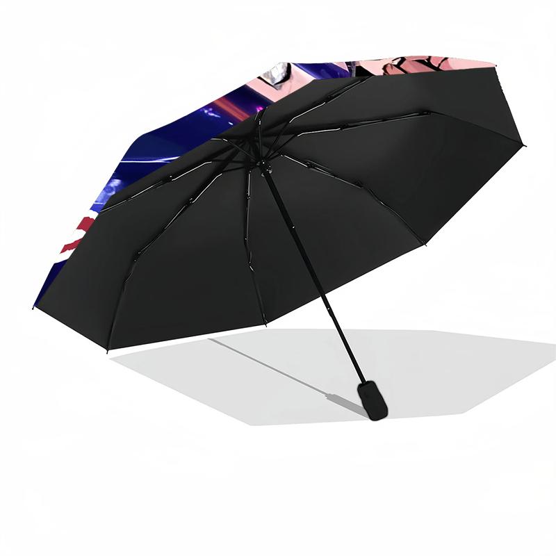 Parapluie Personnalisé Nom K-KPop Chasseurs de Démons Imprimé - Ouverture/Fermeture Automatique, Structure à Huit Côtes Durable, Parapluie Pliant Automatique