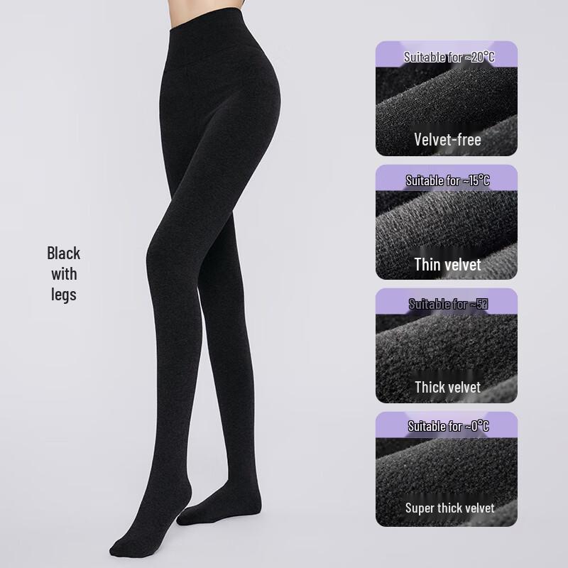 Mian Zhu Wu Women's Thermal Tummy Control Leggings & Tights