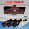 Leather Car Glasses Clip Case Sun Visor Sunglasses Organizer Box For Model 3 Model Y Model S SpaceX Coil Model X Roadster