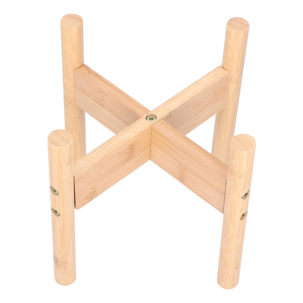 Mid Century Plant Stand Bamboo Flower Pot Holder Minimalist Green Plant Stand for Indoor Plant