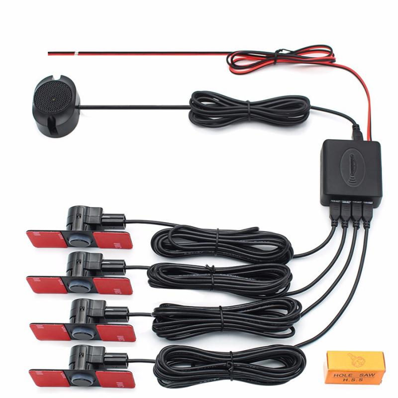 

1Xпрофессиональный зуммер датчика парковки автомобиля 4 датчика 13 мм Parktronic Оригинальный плоский