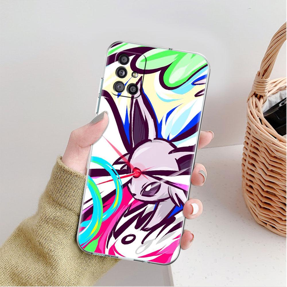 Przezroczyste etui do Samsung Galaxy A52 A12 A51 A32 A21s A71 A32 A22 50 A70 A31 A72 5G etui na telefon Anime fajne Pokemon