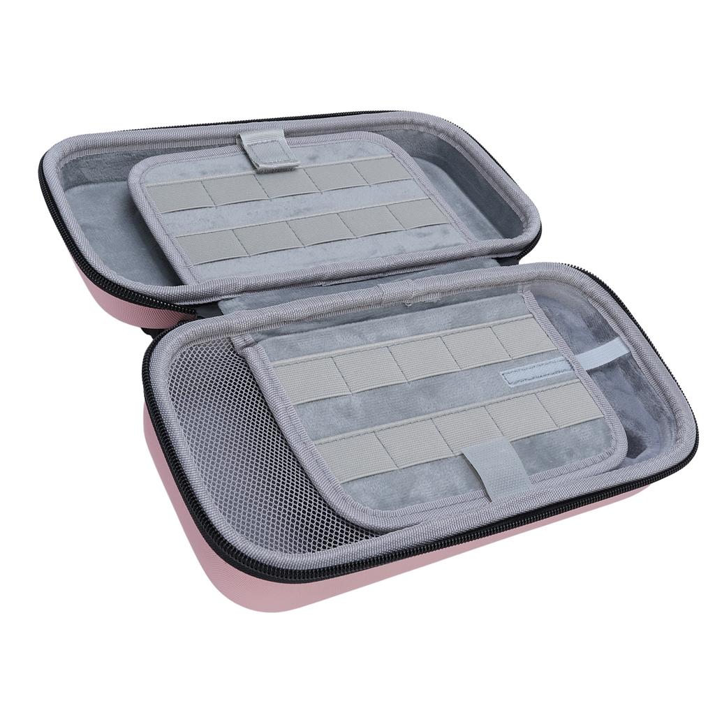 Carrying Case for     Console EVA PU Handheld Game Console Hard   Pouch Storage Bag with 20 Game Card Slots for Travel