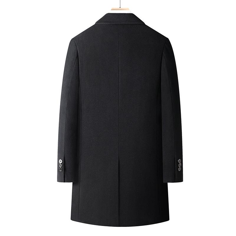 Autumn and Winter Men's Woolen Coat Business Casual Medium and Long Youth Woolen Coat Trench Coat Men's Coat