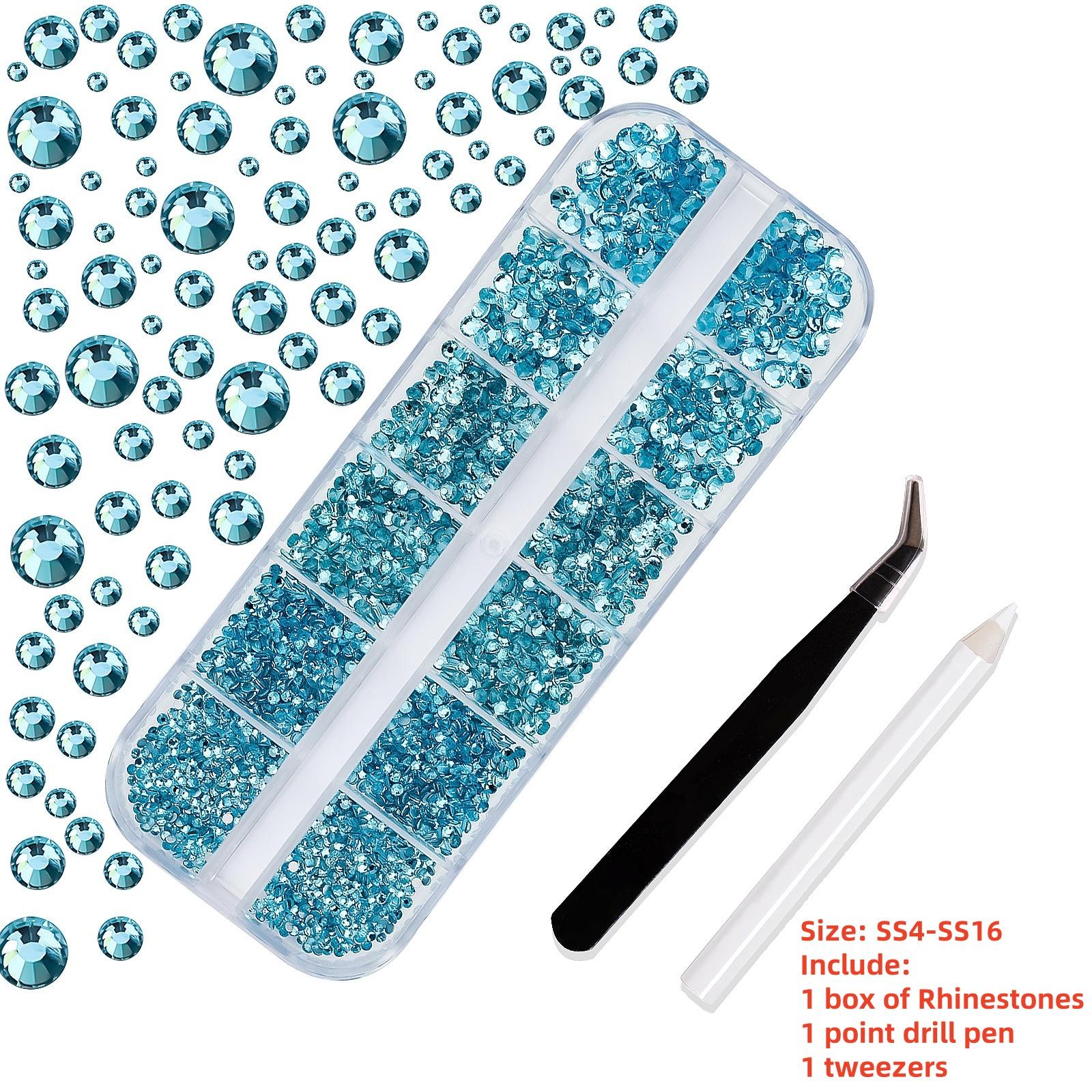 

1 коробка Розкішний блискучий діамантовий малюнок для нігтів Стрази Камінь Стрази Скло 3D Матеріали для нігтів Ювелірні вироби AB/Барвисті виправлення Манікюрні декори#