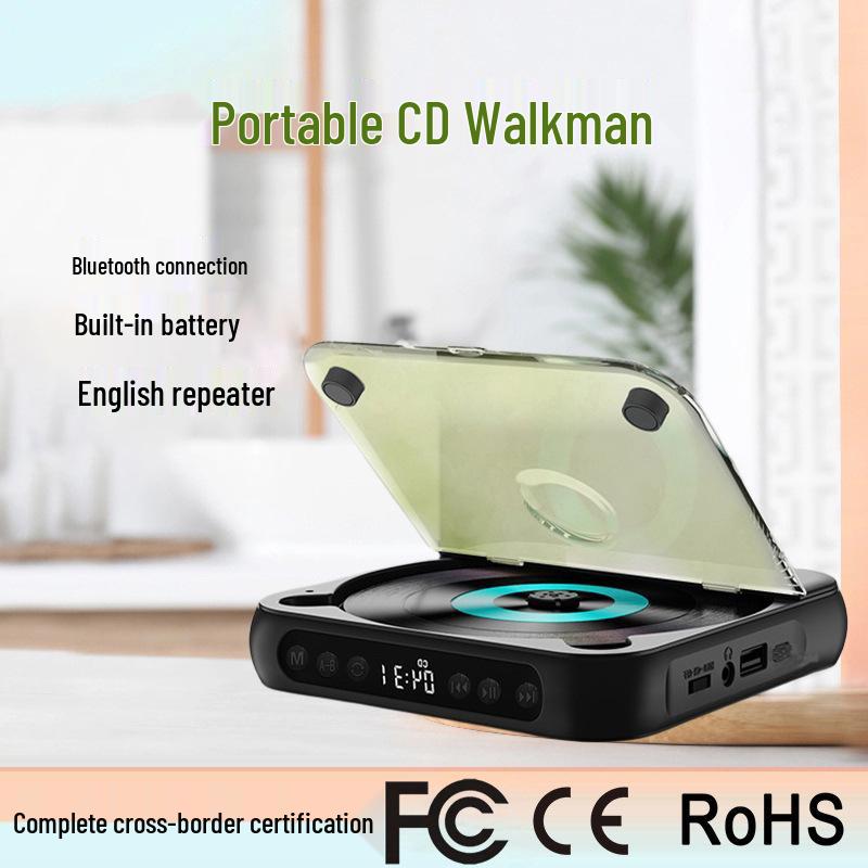 Compact Bluetooth CD Player with Speaker for Students & Early Education
