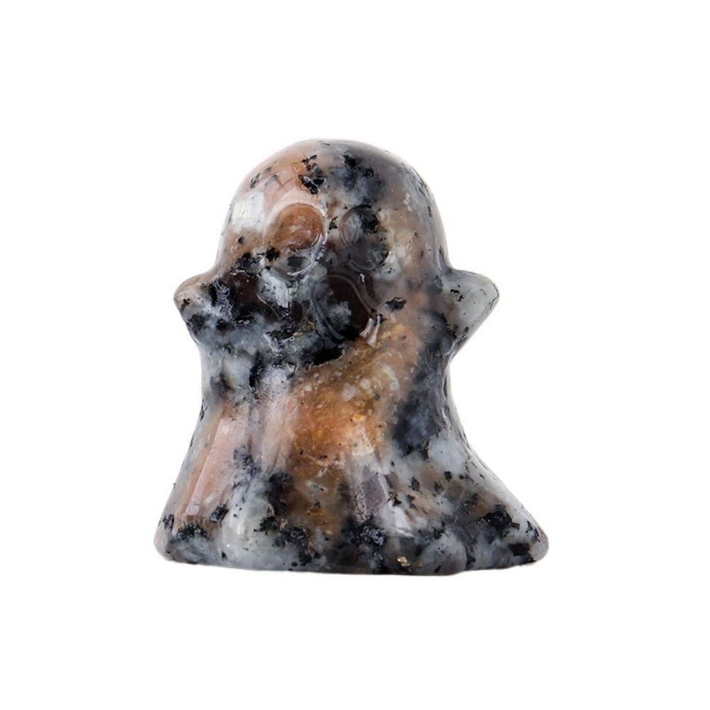 Creative Crystal Ghost Figurine Ghost Shaped Natural Crystal Ghost  Desk Decoration
