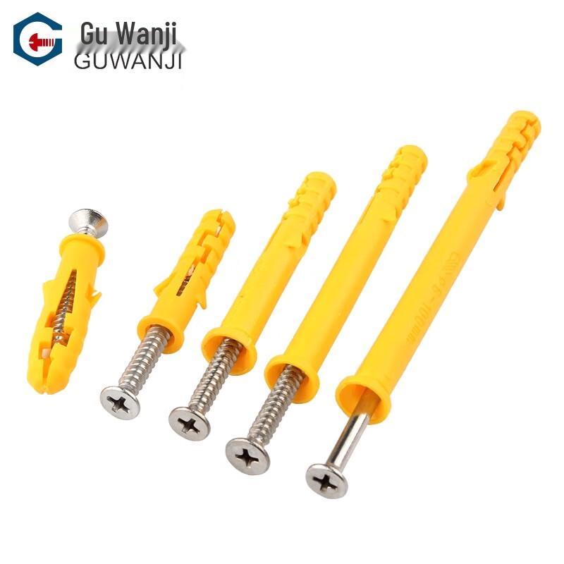 GUWANJI Yellow Fish Plastic Wall Anchors & Self-Tapping Screws