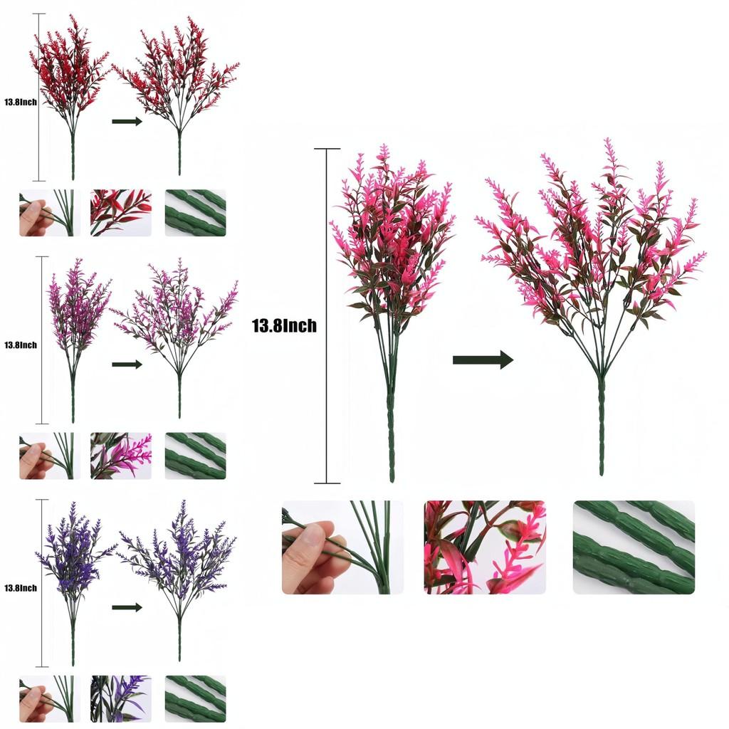 Artificial Lavender Flowers Decor For Indoor And Outdoor Use