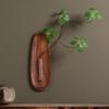 Solid Wood Wall Mounted Vase Simulated Floral Vase Hydroponic Wall Mounted Floral Decor Wooden Plate Vase Homestay Wall Decor