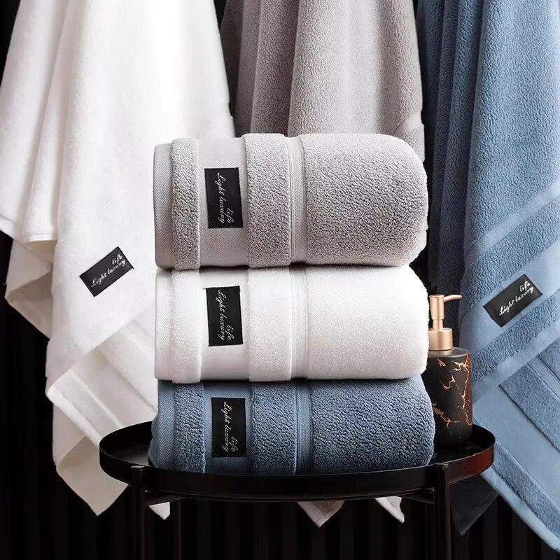 100% Pure Cotton Bath Towel, Adult Bath Towel, High Water Absorption, Home Thickened Bath Towel