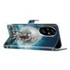 For Honor 200 Pro 5G Wallet Case PU Leather Pattern Printing Stand Phone Cover with Strap