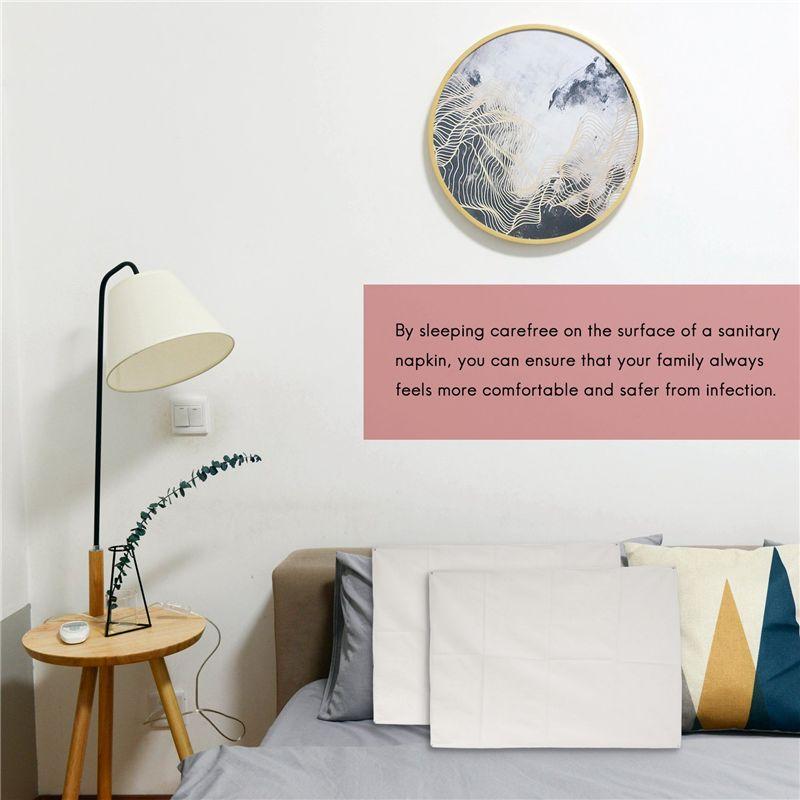 ABBY-20 Pcs Disposable Pillow Cases Hotel Travel Breathable Single Pillow Case Double Bed Sheet Quilt Pillow Case Hotel белый