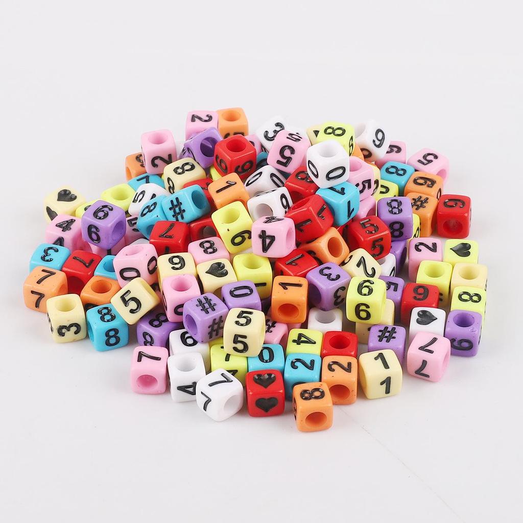 DIY Kids' Educational Alphabet & Number Beads - Acrylic Jewelry Making Kit