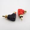 90 Degree RCA Male To Female Right Angle Connector Plug Adapters M/F 90 Degree Audio Adapter Gold Plated
