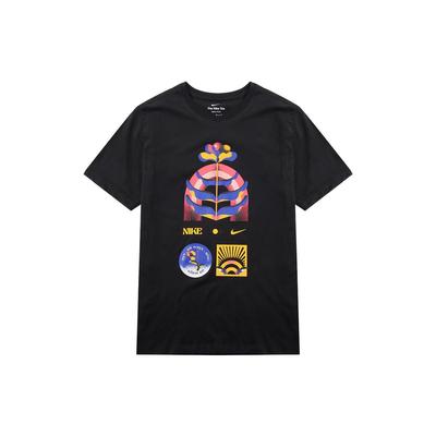 Μπλουζάκι T-Shirt Ανδρικό με Στρογγυλή Λαιμόκοψη, Κοντό Μανίκι, Τυπωτό Σχέδιο, Μαύρο DM5431-010