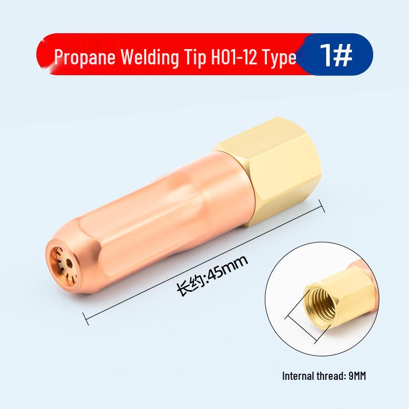Pure Copper H01-6 Plum Blossom & H01-12 Propane Welding Nozzle for Liquefied Gas, Coal Gas, Acetylene Injection Welding Tips.