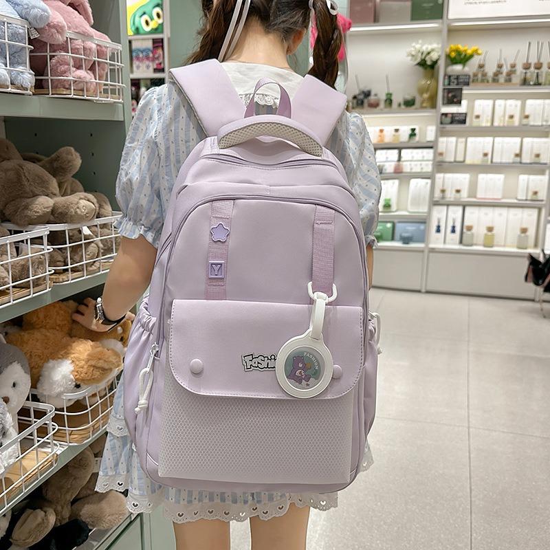 High value, fresh and sweet, candy-colored backpack, lightweight and large-capacity backpack for junior high school students
