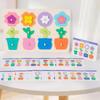 CE Certified Flower-Shaped Color Matching Wooden Toddler Board