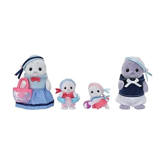 EPOCH Sylvanian Families Doll [Seal Family] FS-51 ST Mark Certification Ages 3+ Toy Dollhouse Sylvanian Families