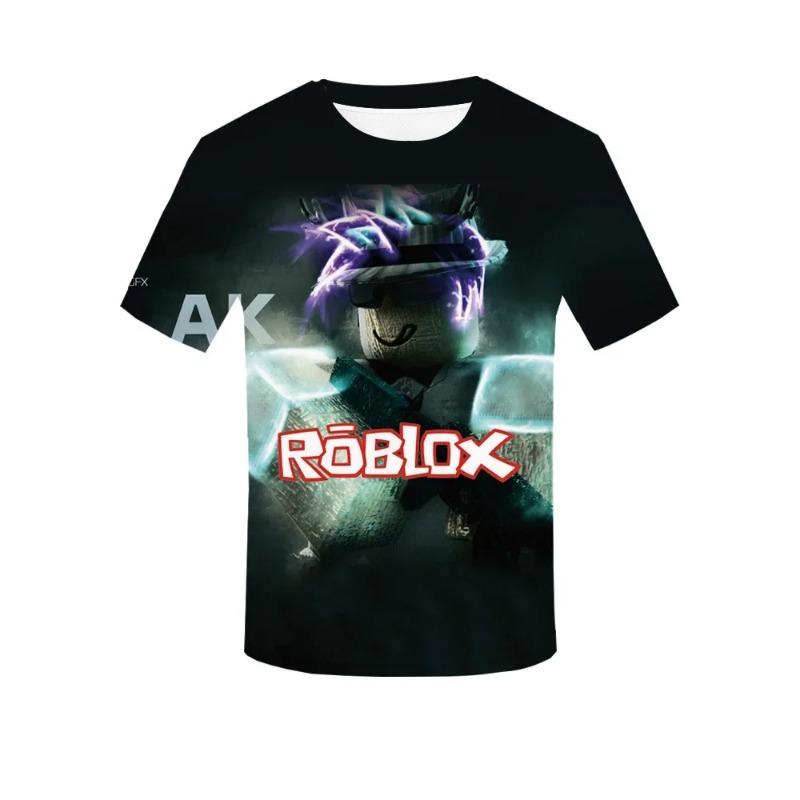 Roblox Game kids T-shirt cosplay costumes Child Cartoon Short sleeve top 3D Print Casual Street Clothes