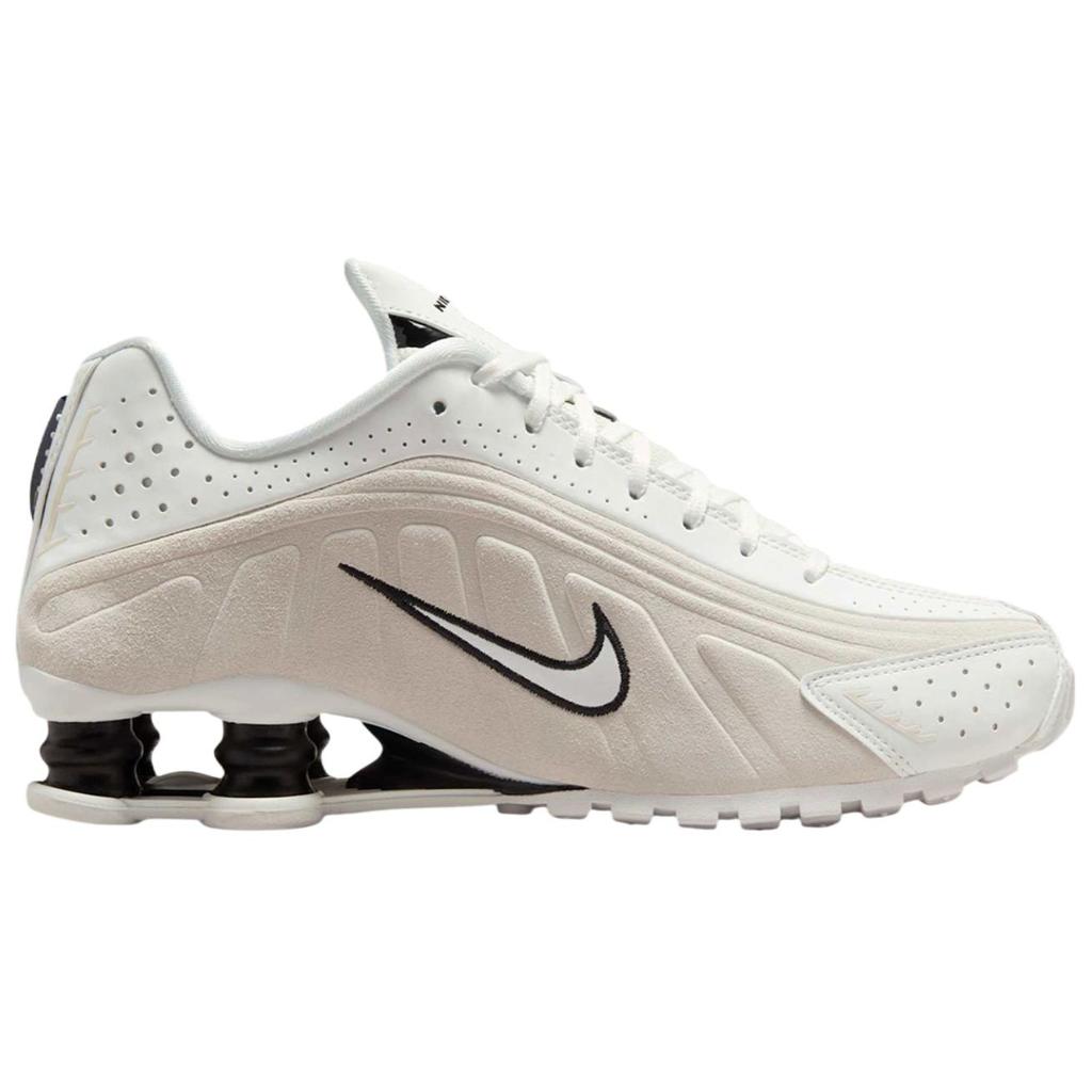 Nike Shox R4 Summit White Light Orewood Brown Women Sneakers Black HQ7739-100